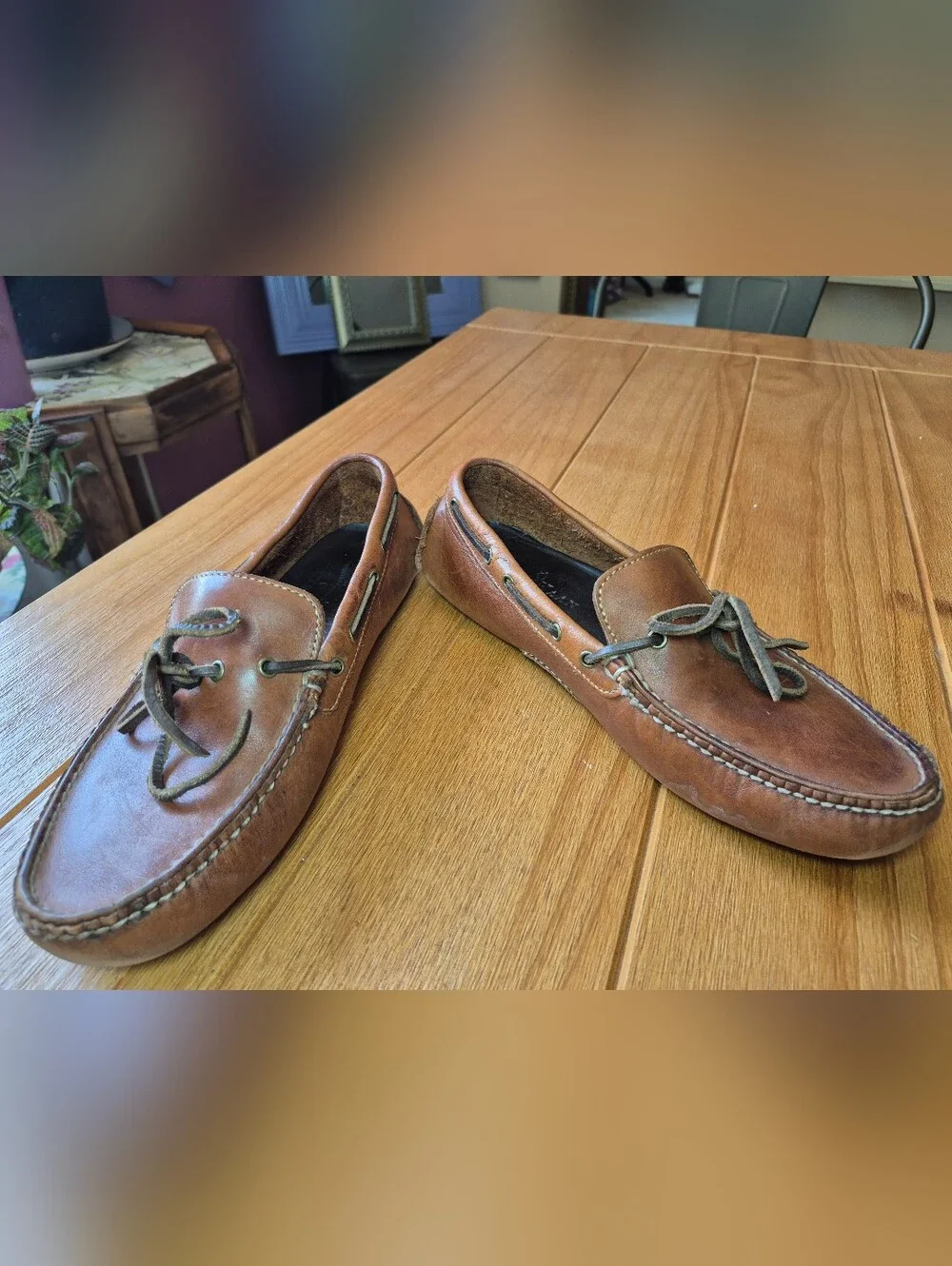 Cole Haan Leather Moccasin Driving Loafers - Mens Size 7